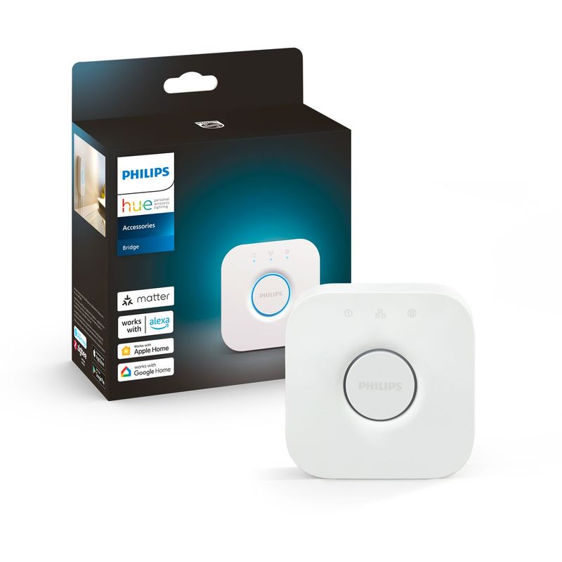 Philips-Hue-Bridge-Controller-Centrale-senza-Fili-Cablato-ZigBee-2400-2483.5-Mhz-Ethernet