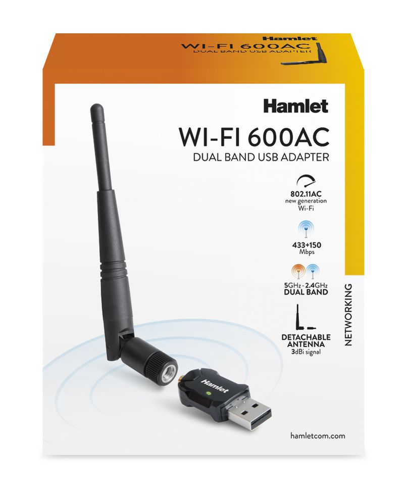 Hamlet-Adattatore-USB-Wi-Fi-600Mbps-Dual-Band-5GHz---2.4GHz-standard-802.ac-con-antenna-rimovibile