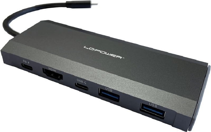 LC-POWER USB 3.2 HUB-C-Multi-7-M2 Alloggiamento HUB USB-C esterno/M.2