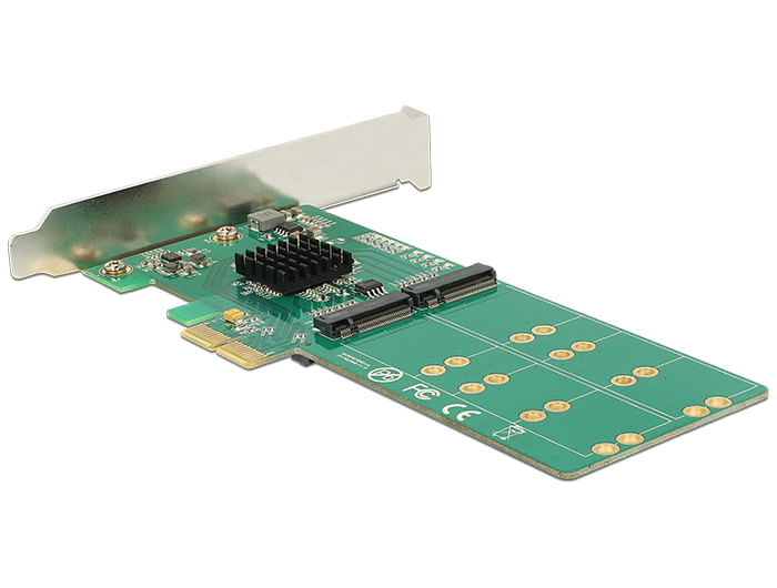 Delock Scheda PCI Express  4 x M.2 Key B interne - Fattore di forma a basso profilo (89588)