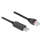 DeLOCK Cavo di connessione seriale con chipset FTDI, USB 2.0 Tipo-A maschio per RS-232 RJ45 maschio da 2 m nero