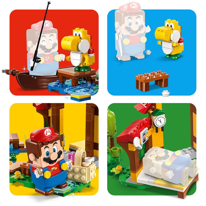 LEGO-Super-Mario-71422-Pack-di-Espansione-Picnic-alla-Casa-di-Mario-con-Figura-di-Yoshi-Giallo-Idea-Regalo-Bambini-6--Anni