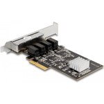 Delock Scheda PCI Express x4 4 x RJ45 Gigabit LAN RTL8111