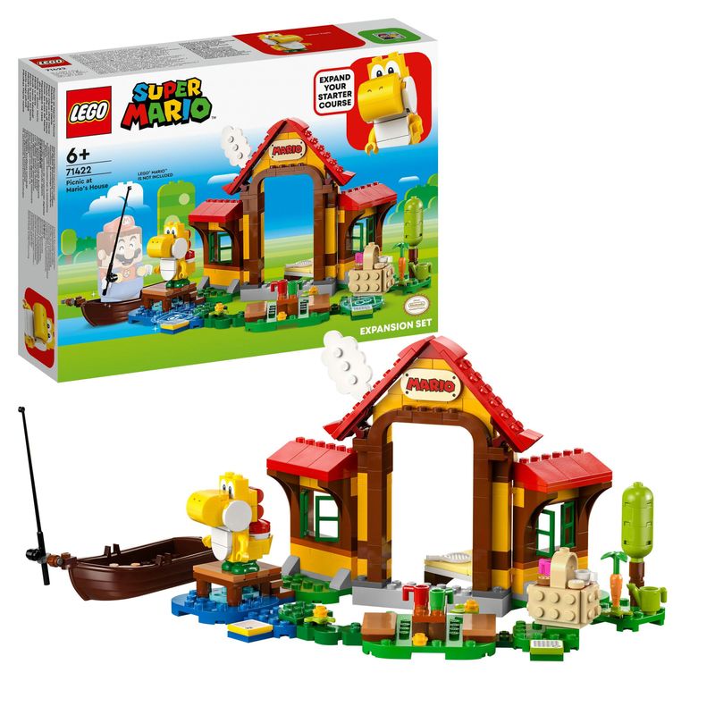 LEGO-Super-Mario-71422-Pack-di-Espansione-Picnic-alla-Casa-di-Mario-con-Figura-di-Yoshi-Giallo-Idea-Regalo-Bambini-6--Anni