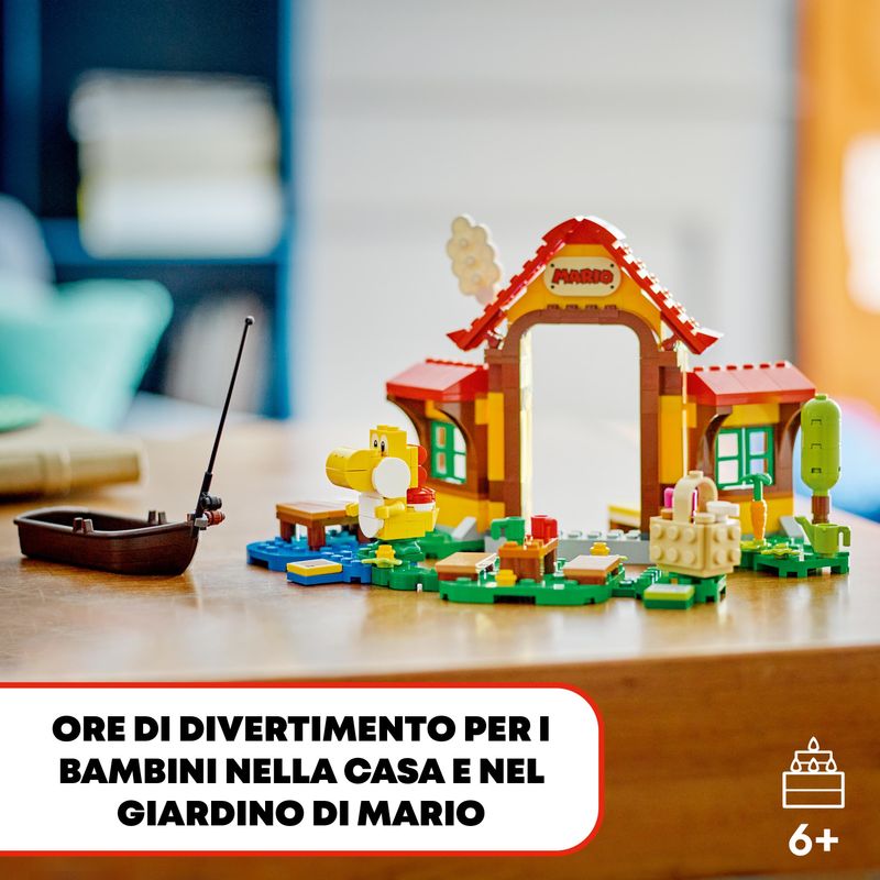 LEGO-Super-Mario-71422-Pack-di-Espansione-Picnic-alla-Casa-di-Mario-con-Figura-di-Yoshi-Giallo-Idea-Regalo-Bambini-6--Anni