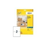 Avery - Etichette per indirizzi - bianco - 1996 x 1435 mm 50 etichetta(e) (25 fogli x 2) (J8168-25.FR)