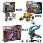 LEGO-Marvel-76253-Quartier-Generale-dei-Guardiani-della-Galassia-Volume-3-con-Groot-e-Star-Lord-Giocattoli-da-Supereroi