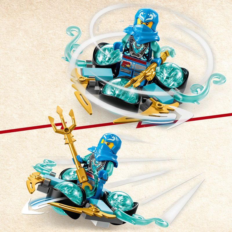 LEGO-NINJAGO-71778-Drift-del-Potere-del-Drago-Spinjitzu-di-Nya-Trottola-Giocattolo-da-Collezione-Idea-Regalo-Bambini-6--Anni