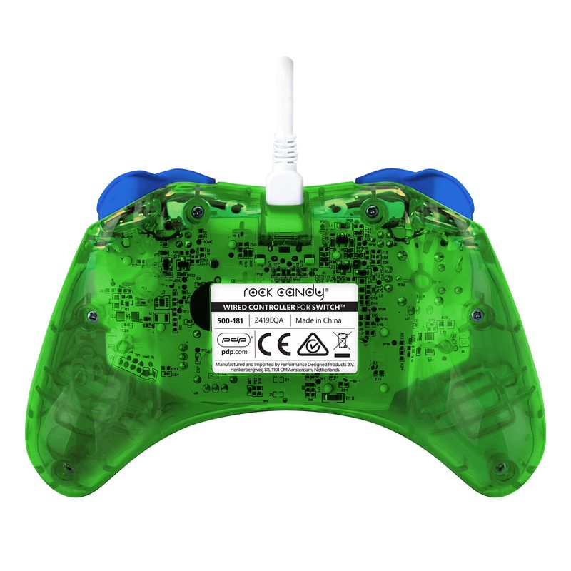 PDP-Rock-Candy--Luigi-Lime-Blu-Verde-Translucent-USB-Gamepad-Analogico-Digitale-Nintendo-Switch-Nintendo-Switch-Lite-Nintendo-Switch-OLED