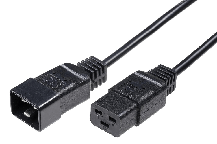 Microconnect-0.5m-C19---C20-Nero-05-m-Accoppiatore-C20-Accoppiatore-C19--Power-Cord-C19---C20-16A-0.5m---Black---H05VV-F