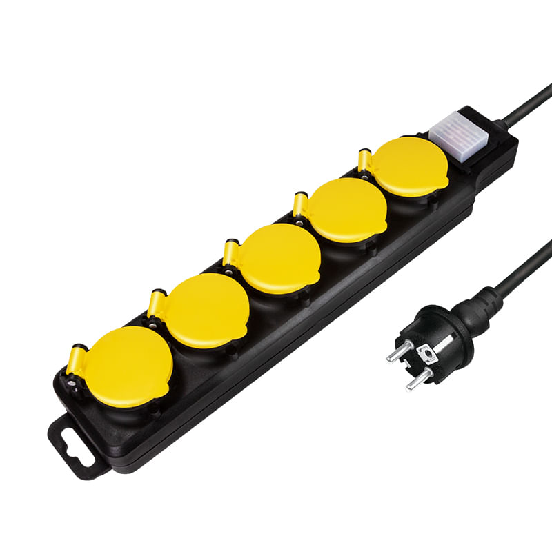 LogiLink-LPS255-prolunghe-e-multiple-15-m-5-presa-e--AC-Esterno-Nero-Giallo