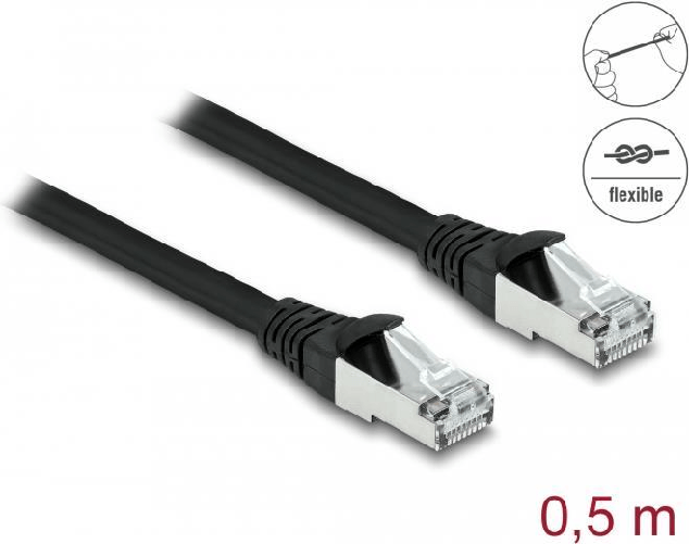 Delock Cavo di rete RJ45 Cat.6A S/FTP PUR da esterno 05 m nero