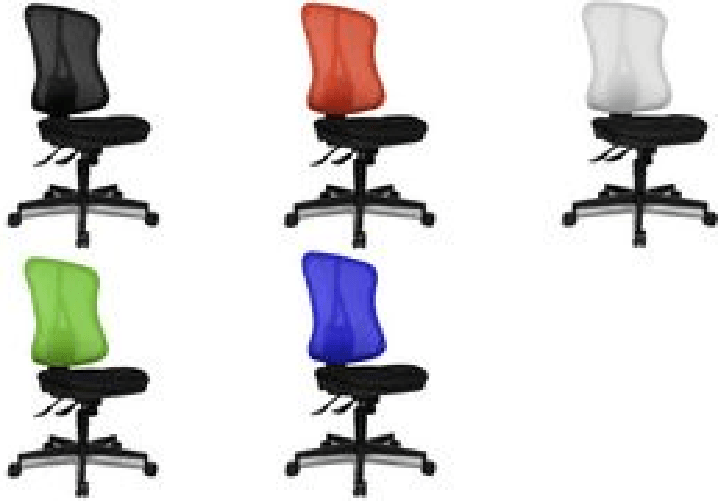 Topstar  Sedia girevole da ufficio Topstar "Head Point SY" rivestimento nero 100% poliestere regolazione