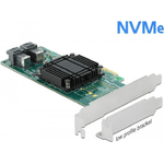 Delock Scheda PCI Express x8 a 2 x interni SFF-8643 NVMe - fattore di forma a basso profilo