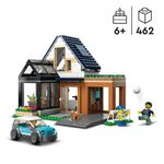 LEGO-City-60398-Villetta-Familiare-e-Auto-Elettrica-Casa-delle-Bambole-con-Macchina-Giocattolo-Giochi-per-Bambini-6--Anni