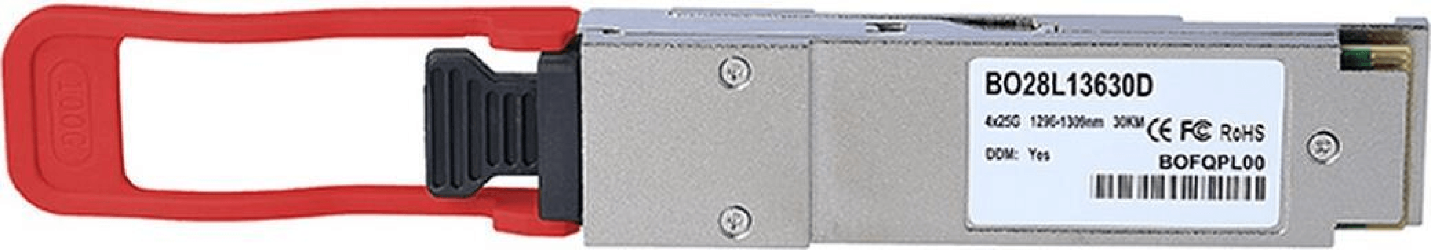 BlueOptics© QSFP28 Transceiver, LC-Duplex, 100GBASE-ER4 Lite, Singlemode Fiber, internes WDM 4x1296-1309nm