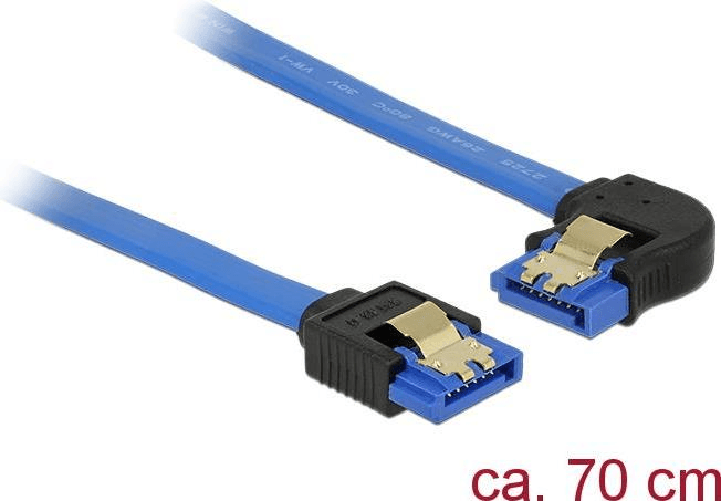 DeLOCK---Cavo-SATA---Serial-ATA-150-300-600---SATA--R--dritto-a-SATA--R--ad-angolo-sinistro---70-cm---a-scatto---blu--84