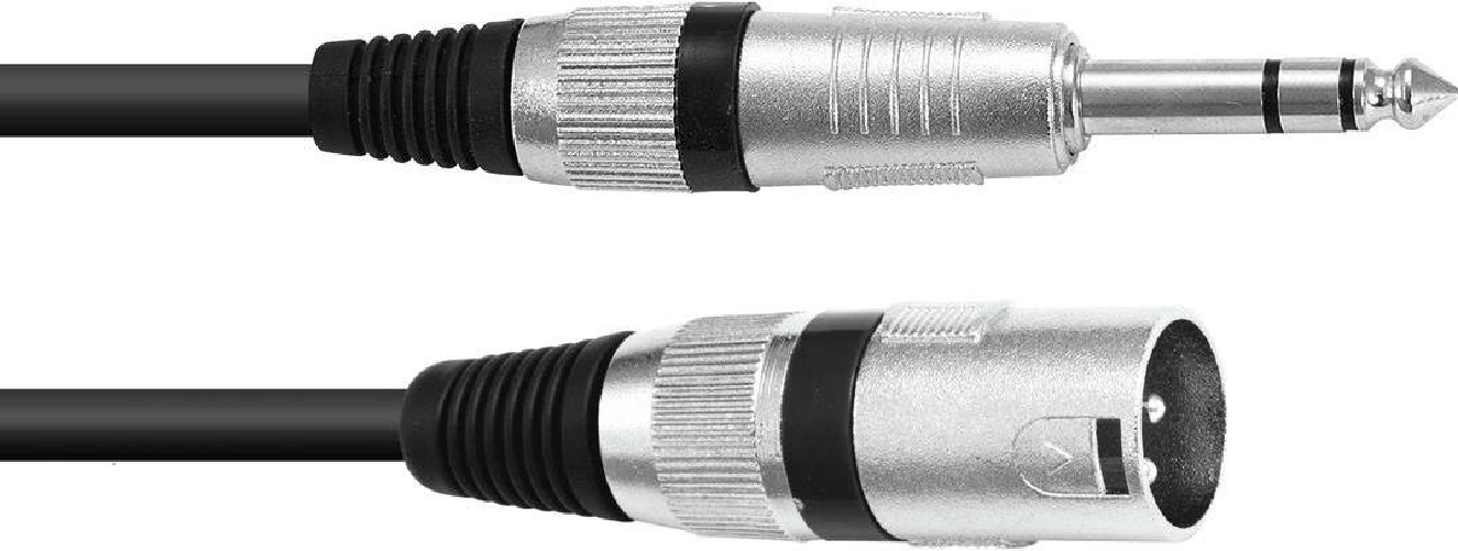 Omnitronic 30225197 XLR Adapterkabel [1x XLR-Stecker 3 polig - 1x Klinkenstecker 6.3 mm (stereo)] 5