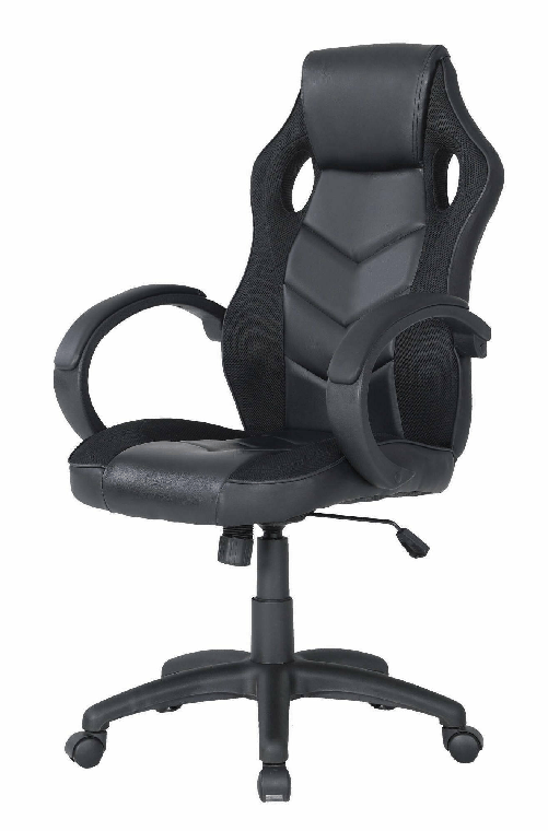 Dmora Sedia da gaming Darlanc, Poltrona da gaming adulto, Sedia da scrivania, 66x61h104/114 cm