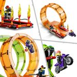 LEGO-City-Stuntz-60339-Arena-delle-Acrobazie-Monster-Truck-Moto-Giocattolo-con-Minifigure-Giochi-per-Bambini-dai-7-Anni