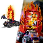 LEGO-City-Stuntz-60339-Arena-delle-Acrobazie-Monster-Truck-Moto-Giocattolo-con-Minifigure-Giochi-per-Bambini-dai-7-Anni