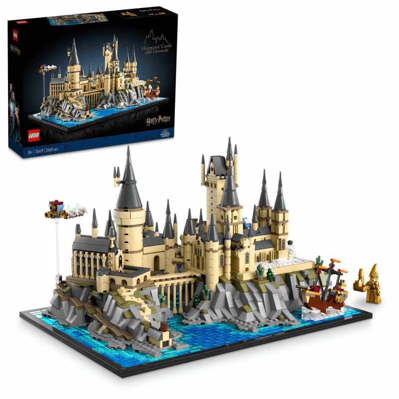 LEGO-Harry-Potter-76419-Castello-e-Parco-di-Hogwarts-Grande-Set-con-Torre-dell-Astronomia-Sala-Grande-e-Camera-dei-Segreti