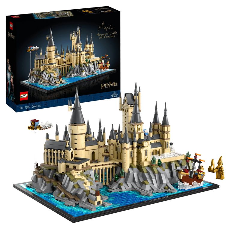 LEGO-Harry-Potter-76419-Castello-e-Parco-di-Hogwarts-Grande-Set-con-Torre-dell-Astronomia-Sala-Grande-e-Camera-dei-Segreti