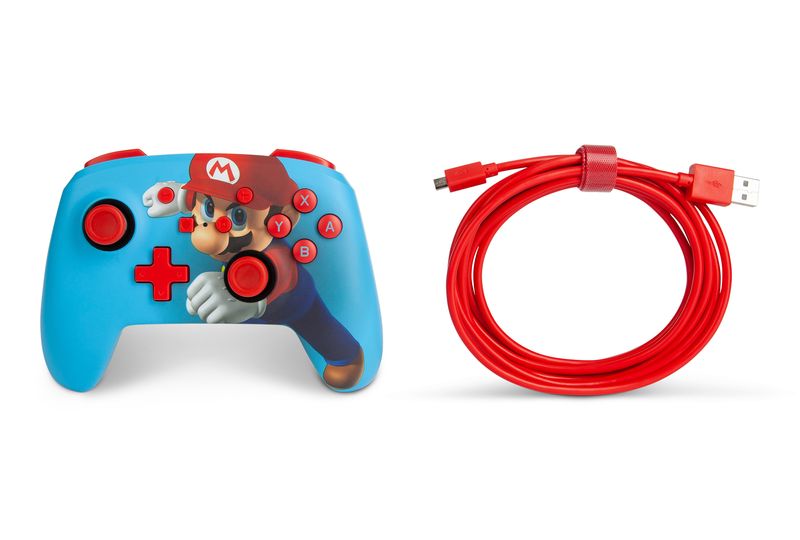 PowerA-Enhanced-Wired-Controller-For-Nintendo-Switch-–-Mario-Punch-Multicolore-USB-Gamepad-Analogico-Digitale