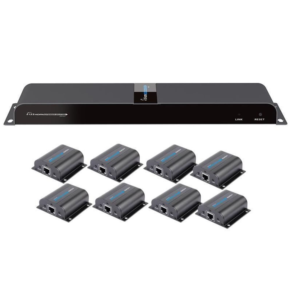 Techly Extender Splitter HDMI 1x8 con IR su Cavo Cat. 6 fino a 40m IDATA EX-HL81TY
