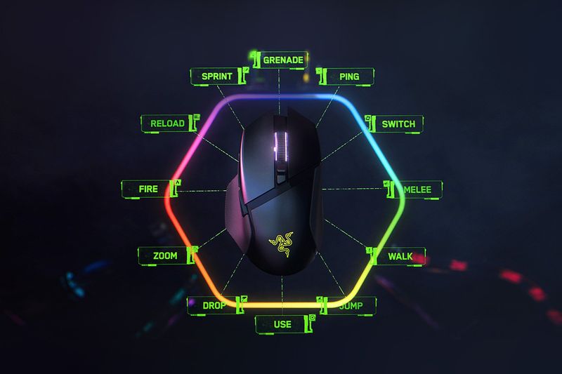 Razer-Basilisk-V3-Pro-mouse-Mano-destra-RF-Wireless--Bluetooth--USB-Type-C-Ottico-30000-DPI--RAZER-BASILISK-V3-PRO-GAMIN