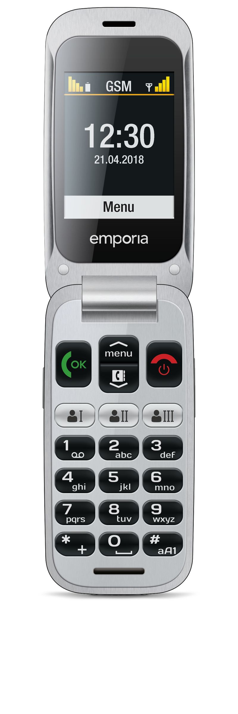 Emporia-emporiaONE-61-cm--2.4---80-g-Grigio-Argento-Telefono-per-anziani