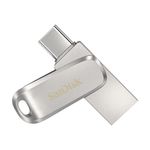 SanDisk Ultra Dual Drive Luxe unità flash USB 128 GB USB Type-A / USB Type-C 3.2 Gen 1 (3.1 Gen 1) Acciaio inossidabile