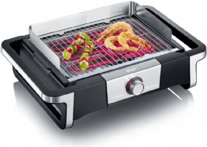 Severin PG 8113 BOOST Grill Da tavolo Elettrico Nero, Argento 3000 W