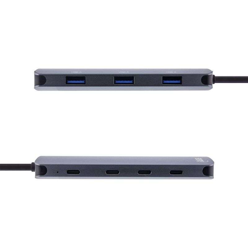 Hub-USB-3.2-Gen.2---4x-USB-C--3x-USB-A---PD-100W---alluminio---grigio