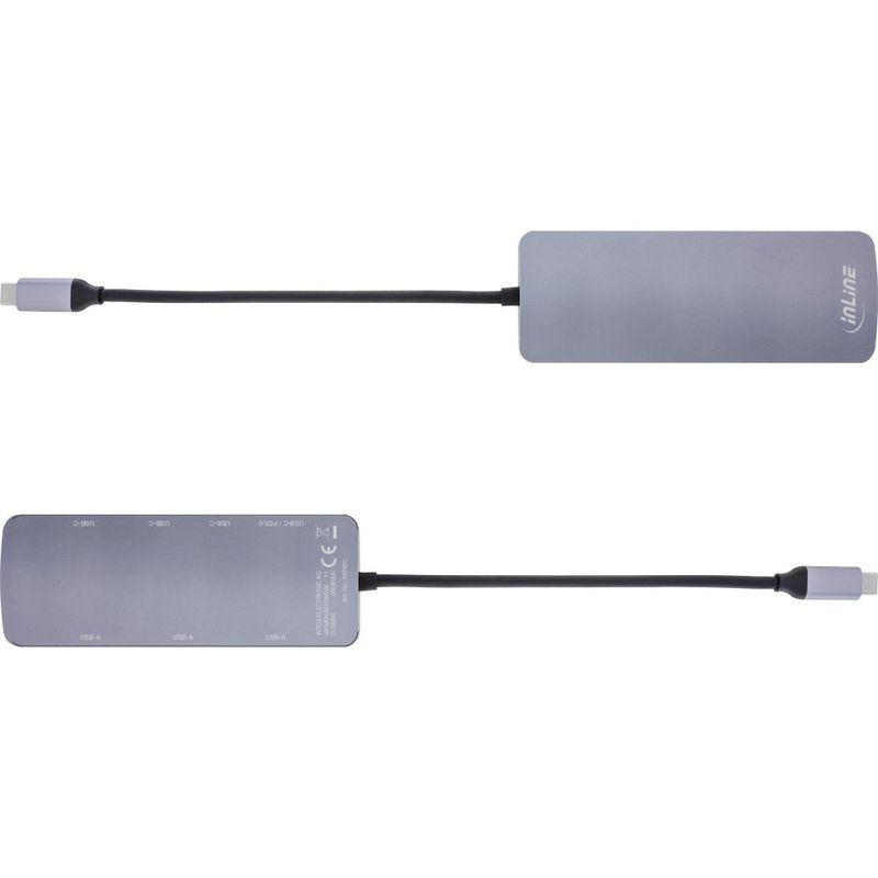 Hub-USB-3.2-Gen.2---4x-USB-C--3x-USB-A---PD-100W---alluminio---grigio