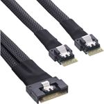 Cavo-SAS-sottile---SFF-8654-8i-a-2x-SFF-8654-4i---1-m---1-m---SFF-8654-8i---2x-SFF-8654-4i---Dritto