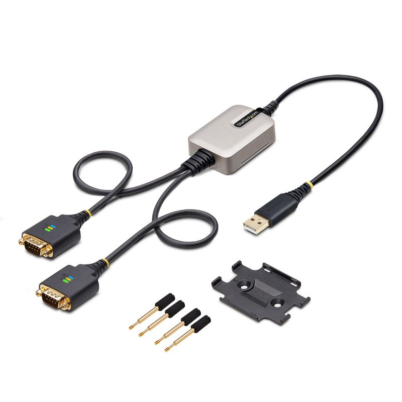StarTech.com-Cavo-da-USB-a-seriale-a-2-porte-da-60-cm-Viti-dadi-DB9-intercambiabili-ritenzione-COM-USB-A-a-DB9-RS232-FTD