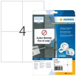 HERMA 5082 etichetta autoadesiva Rettangolo Rimovibile Bianco 100 pz