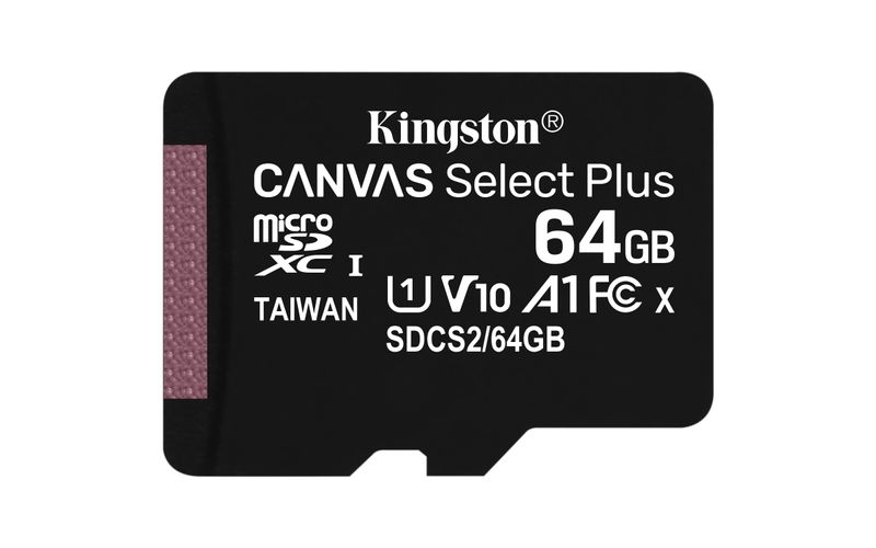 Kingston-Technology-Scheda-micSDXC-Canvas-Select-Plus-100R-A1-C10-da-64GB-confezione-doppia--adattatore-singolo--64GB-MI