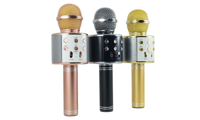 Xtreme-Hollywood-Rose-Gold-Argento-Microfono-per-karaoke