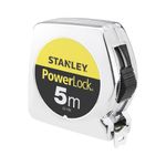 Stanley B+D Stanley Powerlock rotella metrica 5 m Acciaio al carbonio Nero, Acciaio inossidabile, Giallo