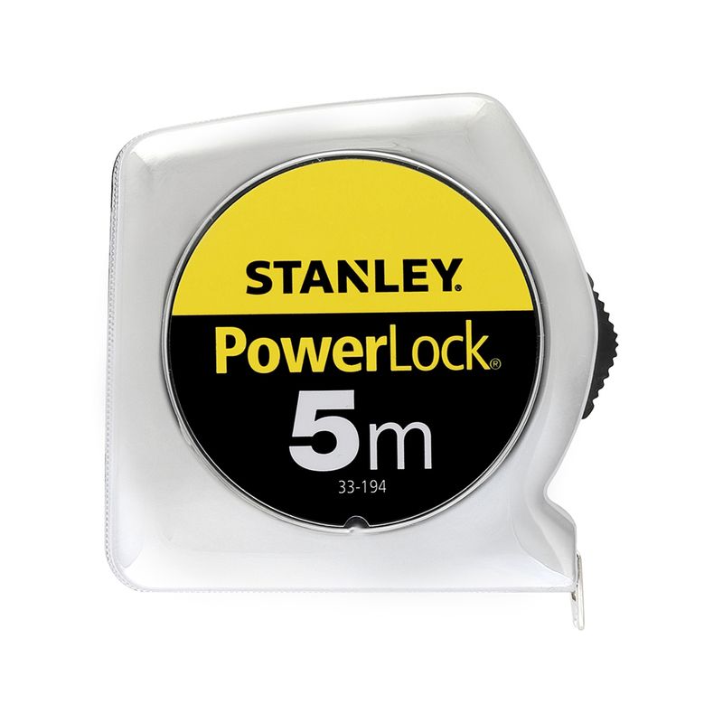 Stanley-Powerlock-rotella-metrica-5-m-Acciaio-al-carbonio-Nero-Acciaio-inossidabile-Giallo