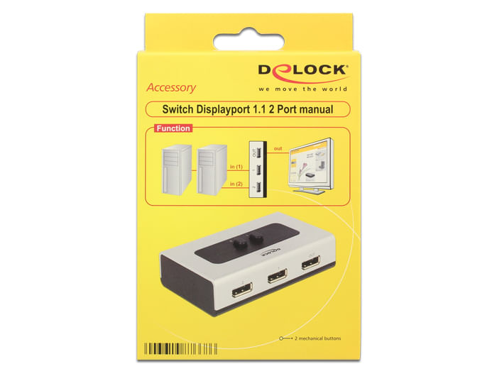 Delock-DisplayPort-1.4-Switch-2-Manuale-di-porta