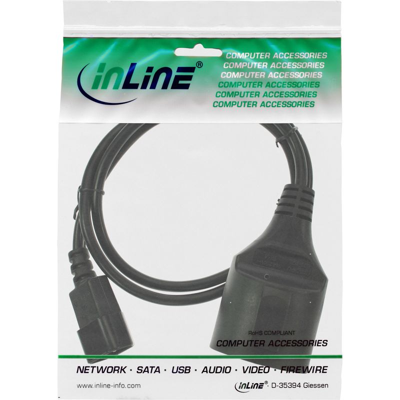 Cavo-per-apparecchi-per-il-freddo-InLine-a-3-poli--C14----presa-con-contatto-di-protezione-1-m