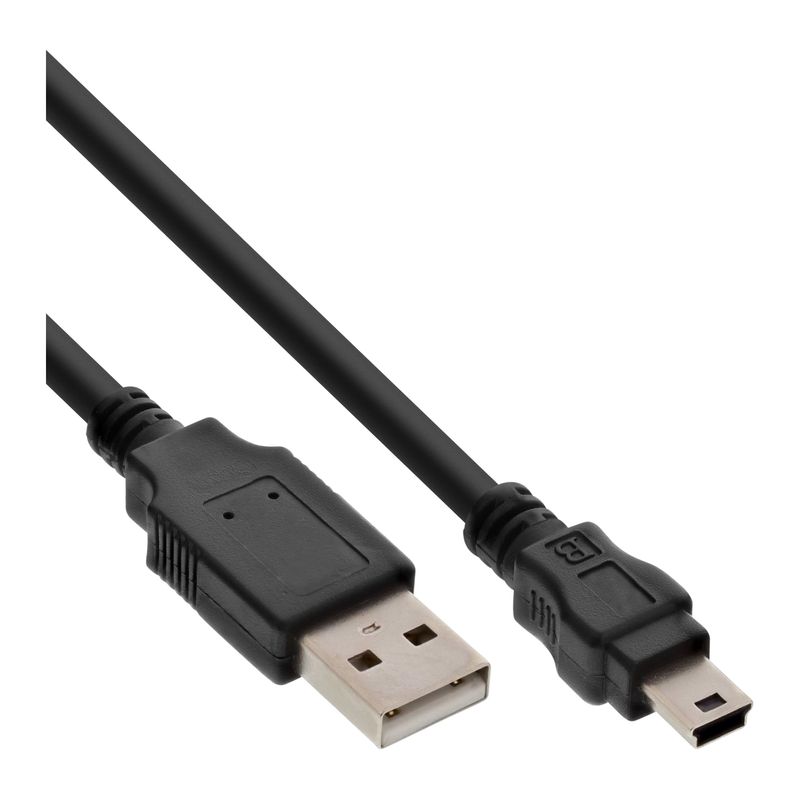 Mini-cavo-USB-2.0---USB-A-ST-a-Mini-B-ST-a-5-pin---nero---15-m