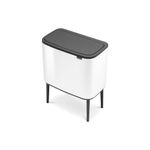 Brabantia-313523-bidone-per-la-spazzatura-33-L-Rettangolare-Acciaio-inossidabile-Nero-Bianco