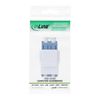 Accoppiatore-keystone-snap-in-per-fibra-ottica-bianco---duplex-LC-LC---SM---blu---guaina-in-ceramica
