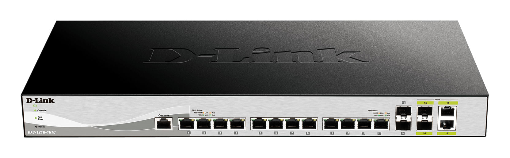 Dlink D-Link DXS-1210-16TC/E switch di rete Gestito L2 10G Ethernet (100/1000/10000) Grigio