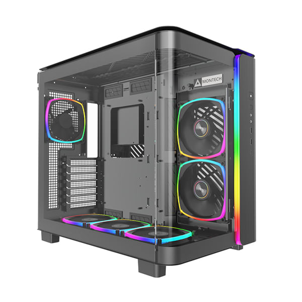 Montech KING 95 PRO Midi-Tower in vetro temperato ARGB - nero