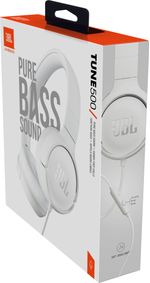 JBL-Tune-500-Cuffie-Cablato-A-Padiglione-MUSICA-Bianco